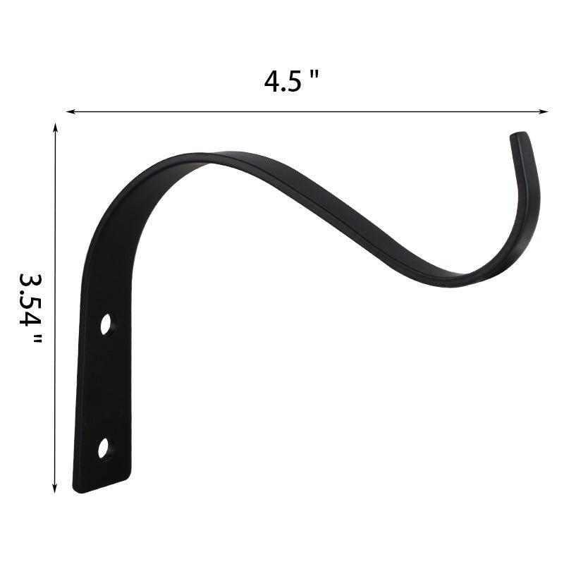 4.5-Inch Iron Art Flower Basket S-Shaped Metal Hooks 4 a set 