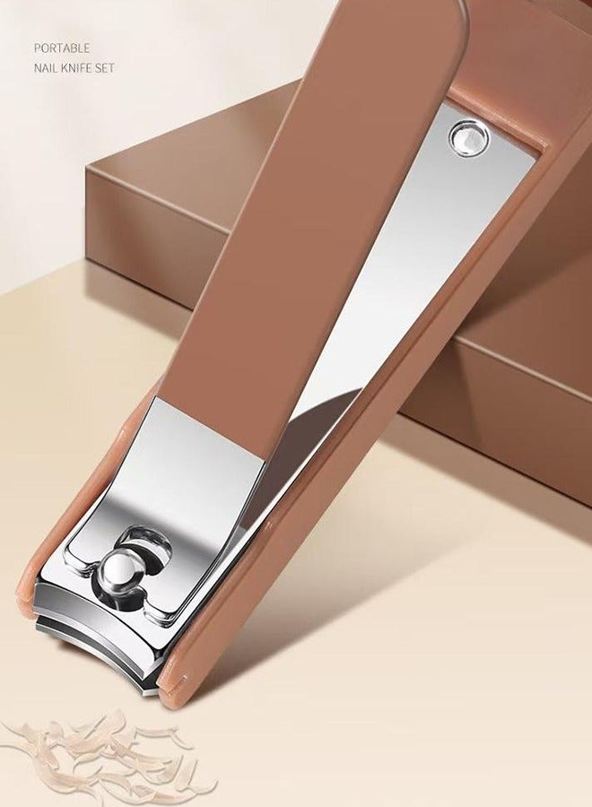 مجموعة مقص أظافر مكونة من 6 قطع، أداة إصلاح مقص الأظافر (مبرد زجاجي نانو لطلاء الأظافر، أداة إصلاح مزدوجة + ملعقة أذن + مقص حواجب + سكين تشخيص) - Image 3
