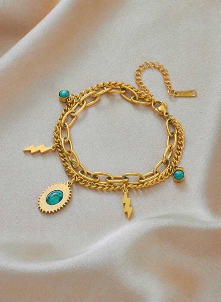 NEW STYLE 18k Gold Plated Stainless Steel Bracelet For Women - Image 2