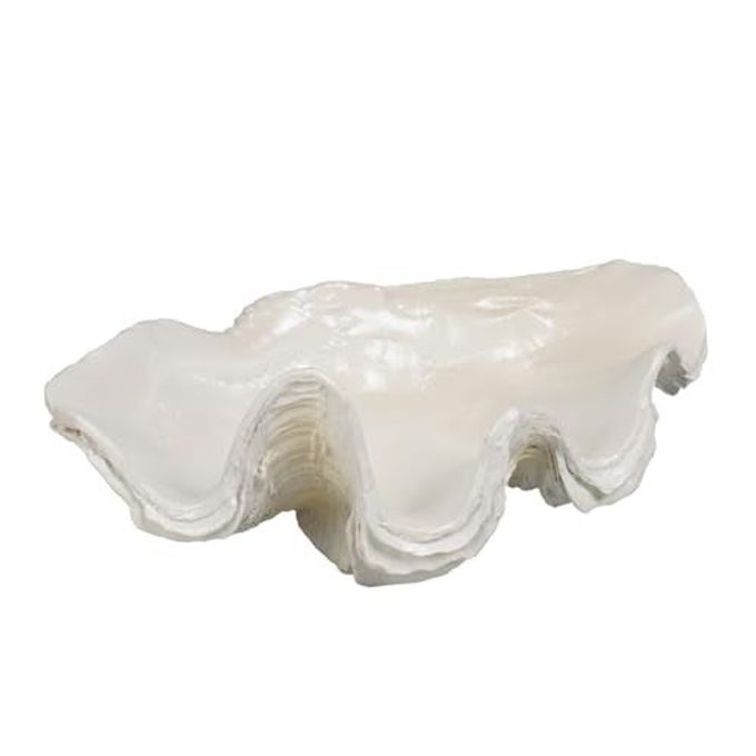LC LCdecohome Decorative Bowl Entryway Table Decor Resin Clam Shells Bowls Seashell Beach Console Table Home Decor Accents for Ocean Themed Living Room Coffee Table Decor 9 * 6 * 3.5 Inch - Image 4