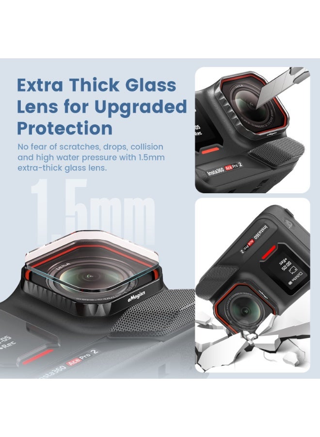 aMagisn ND & CPL Waterproof Lens Filter for Insta360 AcePro2 – Anti-Fog, Anti-Reflective, 1.5mm Thick Glass, Polarizer & Neutral Density Filter for Clear Outdoor & Underwater Shooting - Image 4