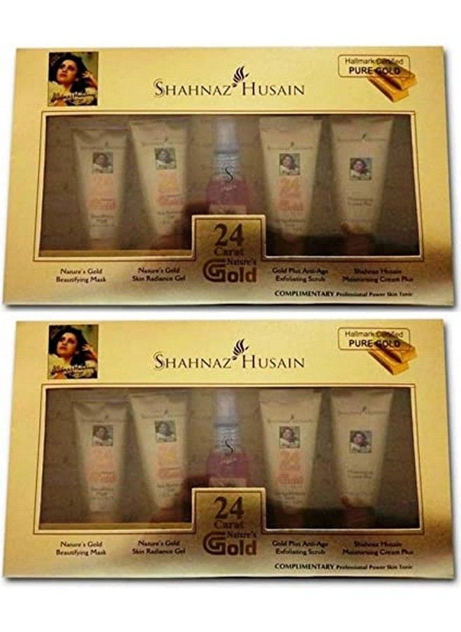 Shahnaz Husain - مجموعة شهناز حسين 24 قيراط من الذهب المتوهج للوجه (2 × 27.5 مل) - Image 1