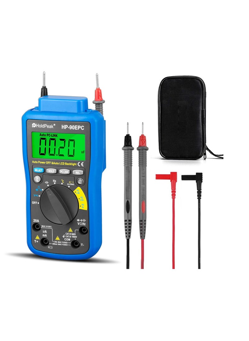 HoldPeak Auto Range Usb interface Digital Multimeter Black/Blue  - Image 1