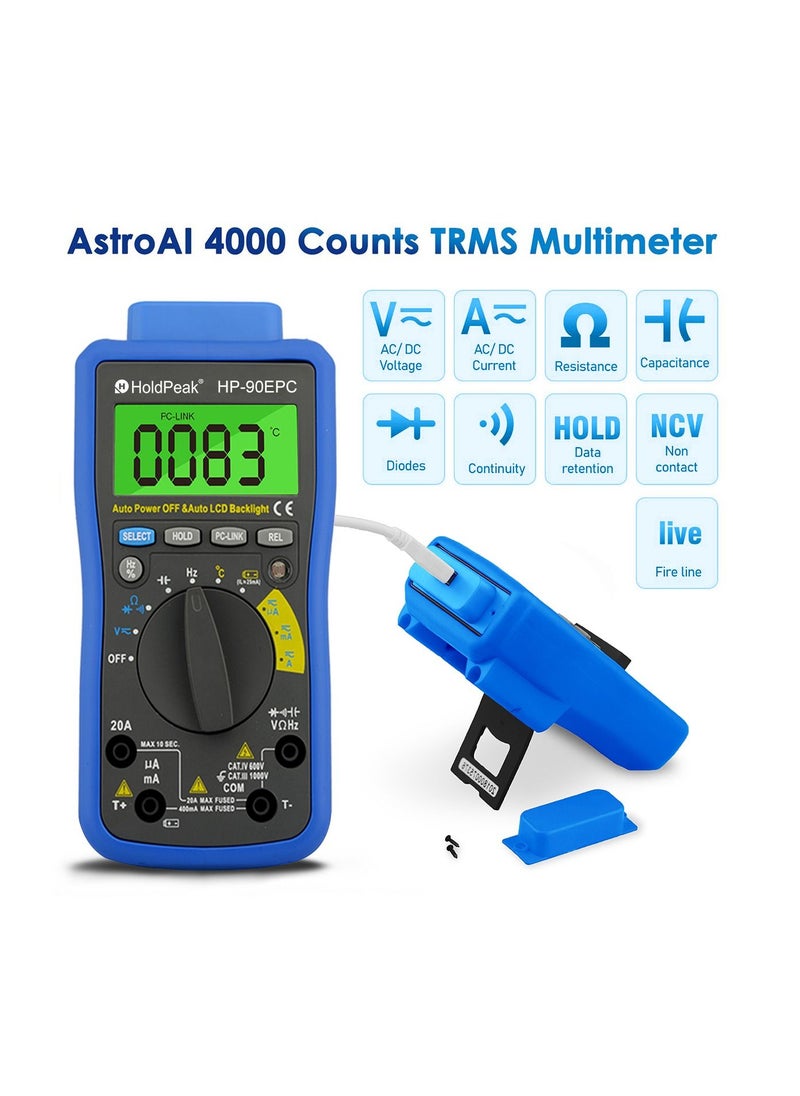 HoldPeak Auto Range Usb interface Digital Multimeter Black/Blue  - Image 3