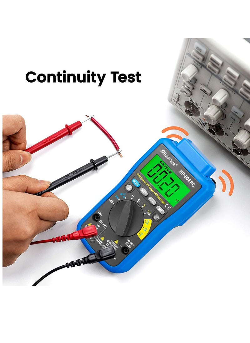 HoldPeak Auto Range Usb interface Digital Multimeter Black/Blue  - Image 4