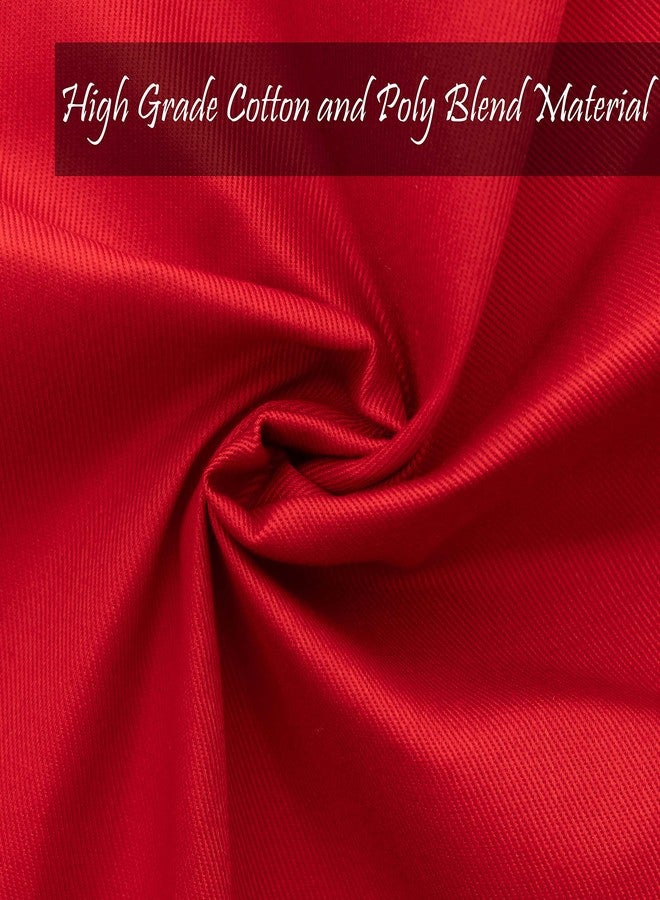 PERLLI Christmas Red Cloth Dinner Napkins Kitchen Cloth Napkins 12 Pack 18X18 Inches Cotton Blend Soft Fabric with Hemmed Edges Washable Reusable Linen Napkins for Parties Setting Table Decor (Red) by PERLLI - Image 3