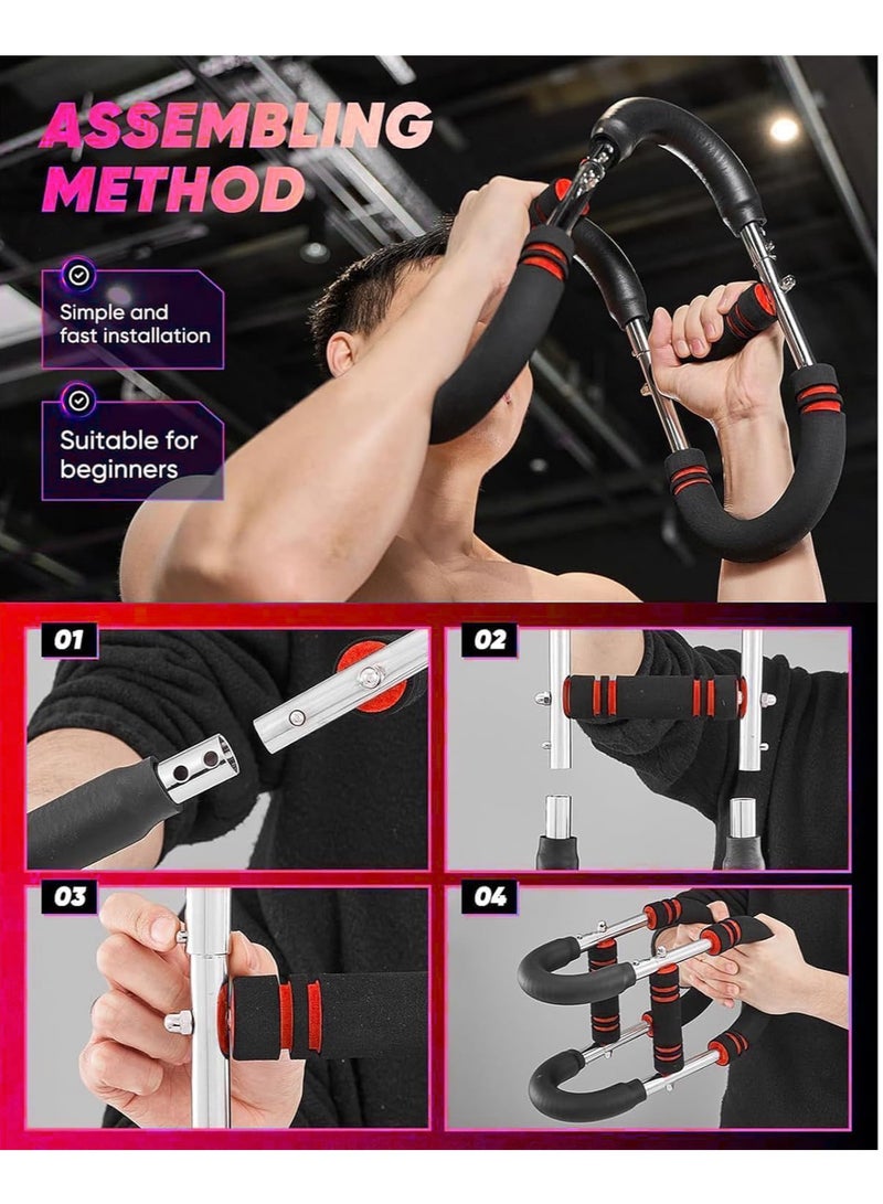 XiuWoo Adjustable Twister Arm Trainer, Chest Workout Equipment Shaker, U-Shape Twister Arm Exerciser, Chest Expander, Portable Thigh Trainer, Fitness Equipment, Muscle Strength Training Equipment - Image 4