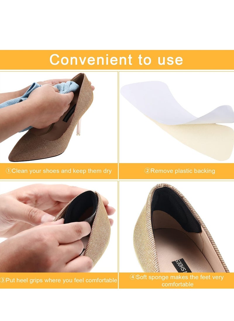10 Pairs Shoe Filler High Heel Cushion Pads Adjustable Toe Filler Inserts Front Insoles Heel Grips Liner Insert for Preventing Too Big Shoe from Heel Slipping Blisters Relieve Pain
