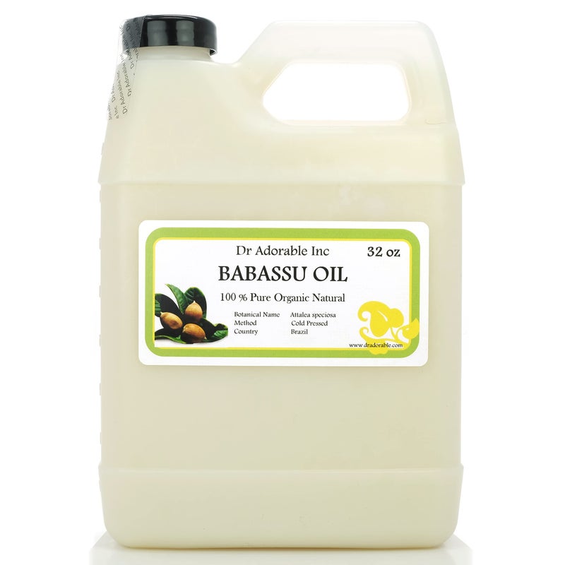 Dr Adorable 32 oz Babassu Oil 100 Pure Cold Pressed Natural Organic