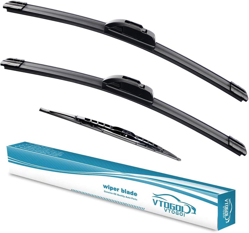 VTOGOI OEM Windshield Wiper Blades Replacement for Mercedes-Benz G63 AMG 2013-2018 G55 2003-2011 G550 2009-2018, All Weather Original Factory Quality Front & Rear Wipers Set 16"+16"+15" (Pack of 3) - Image 1