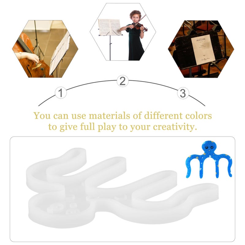 Silicone Mold For Piano Music Clips Creative Crafting Embellishments Sturdy Compact Design - Image 4