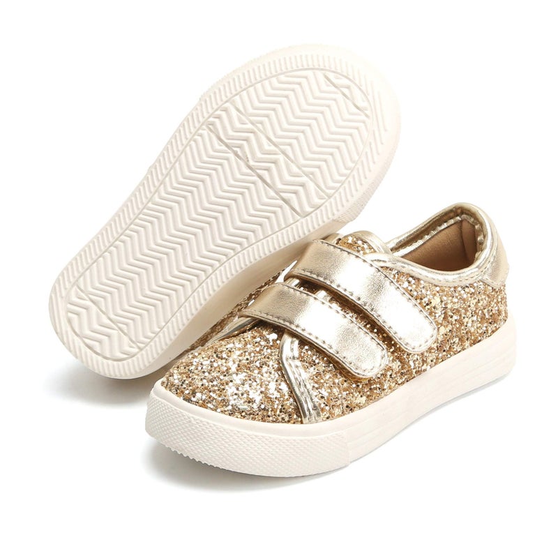 Felix & Flora Bear Mall Toddler/Little Kid Girls Running Shoes Sports Sneakers Princess Casual Glitter ShoesÂ£Â¨7 M US Toddler, Giltter GoldÂ£Â©