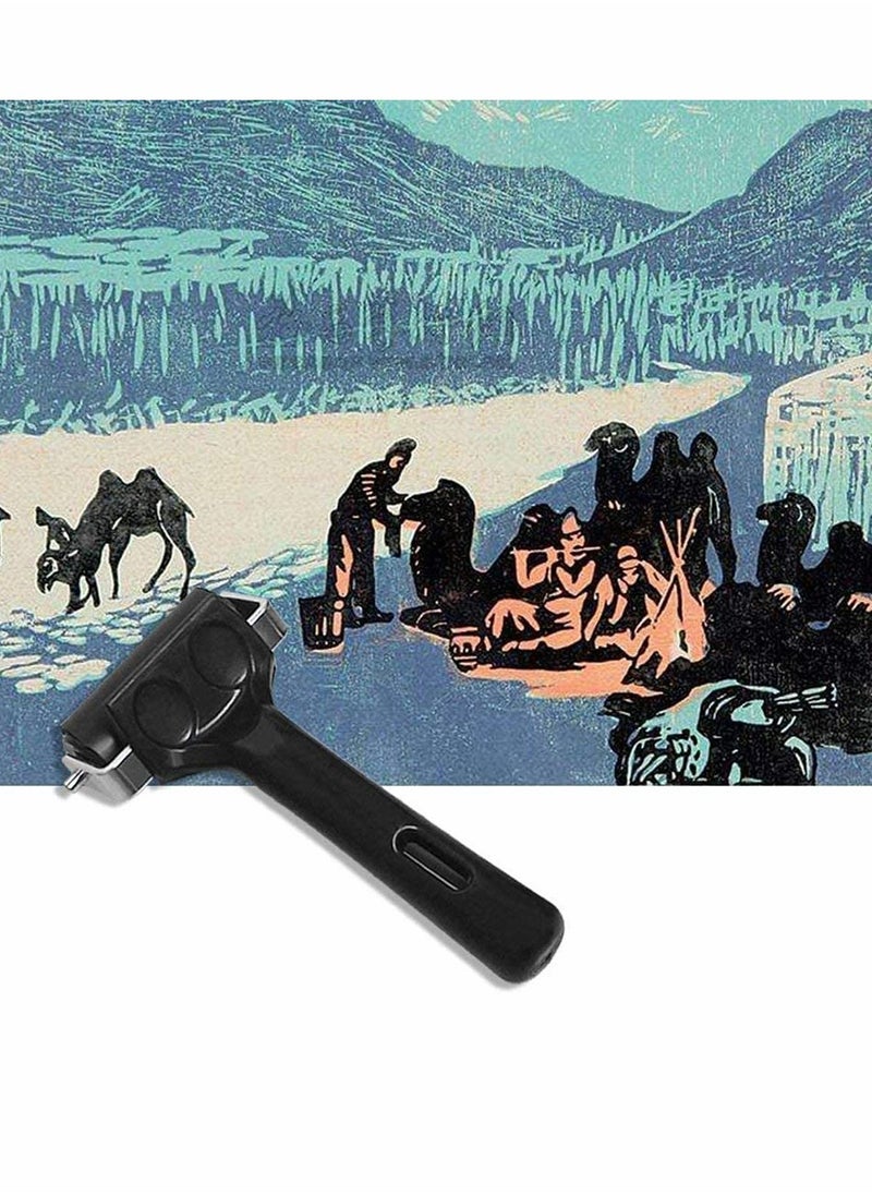 Generic - 2 Pack Durable Soft Rubber Brayer Rollers for Art & Craft, Easy to Use Ink Applicator with Good Elasticity, Perfect for Oil Painting (3.8 & 2.2 inch) - Image 1