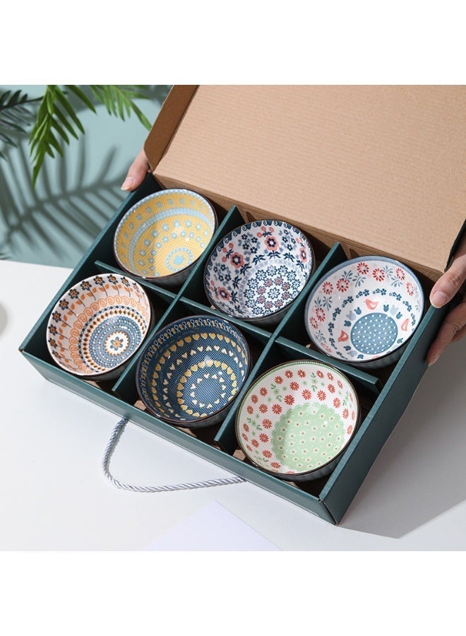 6-pack Japanese ceramic plates | 300ml | Decorative gift set | Shatterproof household plates - Image 2