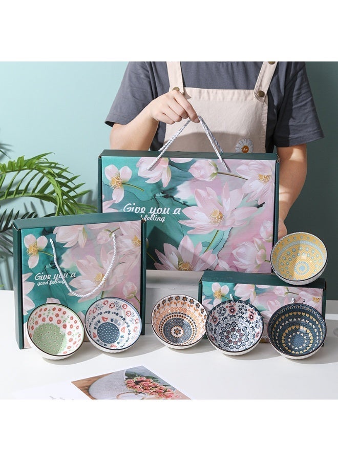 6-pack Japanese ceramic plates | 300ml | Decorative gift set | Shatterproof household plates - Image 1