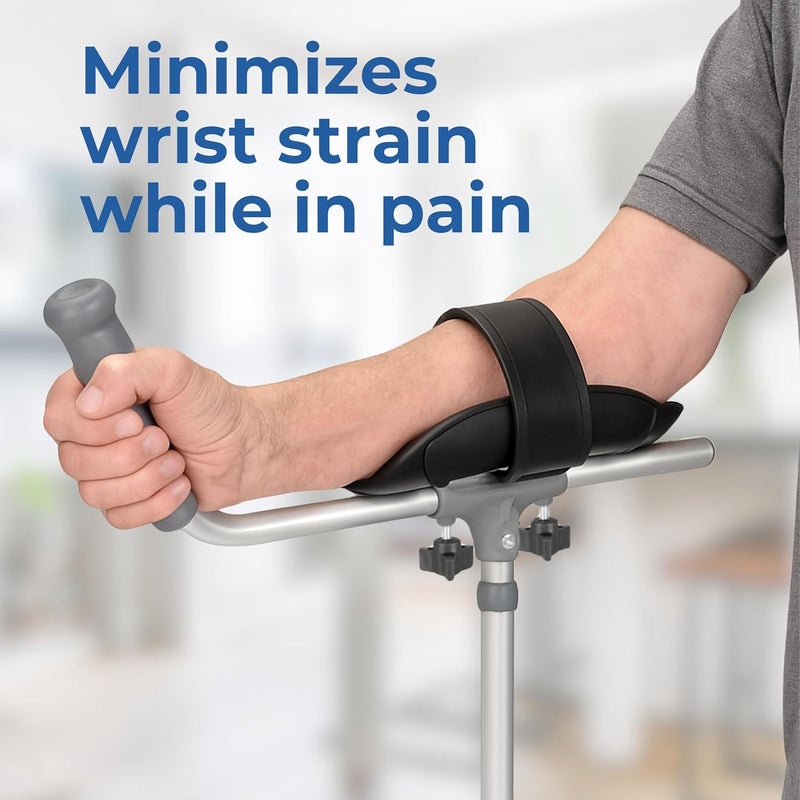 DAYS Arthritic Adjustable Height Crutch 94119 cm 3747 Inch Aluminum Rotating Handle Arthritic Crutch For Reduced Strain Supports 160 kg 25 st Arm Trough Eligible for VAT relief in the UK - Image 3