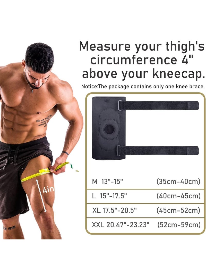 دعامة ركبة بتصميم مفتوح للرضفة مع مفصلين ألومنيوم – دعم قابل للتعديل بخامة نايلون مبطنة لإصابات الرباط الصليبي وتمزق الغضروف - Image 5