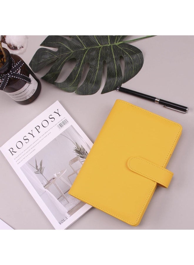 توفير المال ملزم ، تحديات الادخار كتاب مع المظروف النقدية ، 12 قطعة مظروف السحاب A6 ملزم الميزانية ، مخطط الميزانية لإدارة الميزانيات وتوفير المال (الأصفر-7.4IN) - Image 4