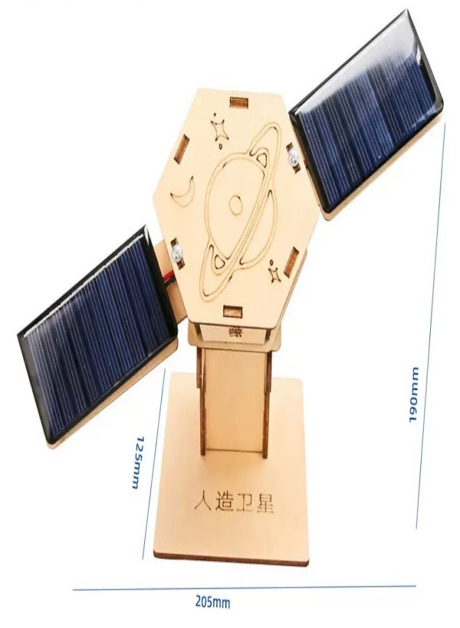 3pcs, artificial satellite,Kits for Kids Age 8-10, Science Building Project Craft for 8-13, Model Car Kit, STEM Toys for Boys Girls Age 8-12, Wooden 3D Puzzles, Birthday Gifts for 6 7 8 9 10 11 12 13 Year Old - Image 2