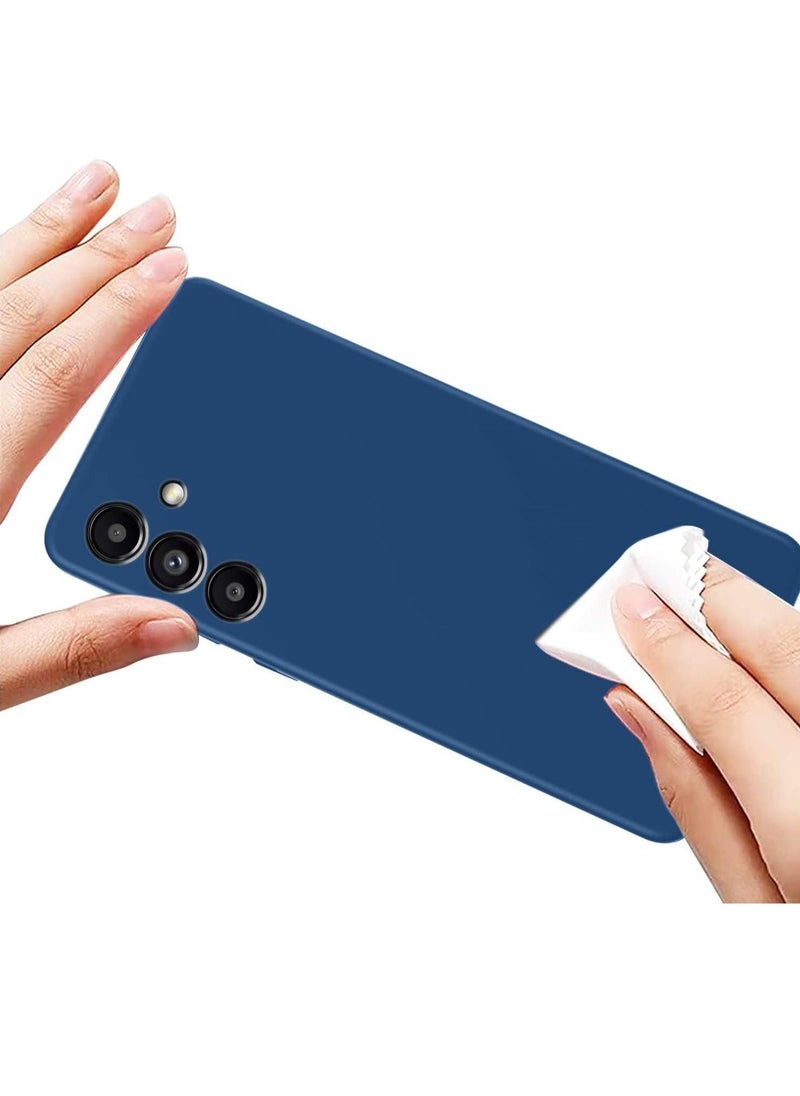 Raxoom Samsung Galaxy A14 Case with 2 Pack Tempered Glass Screen Protector â€“ Shockproof Soft Liquid Silicone Protective Phone Cover Compatible with Galaxy A14 4G/5G (Blue) - Image 5