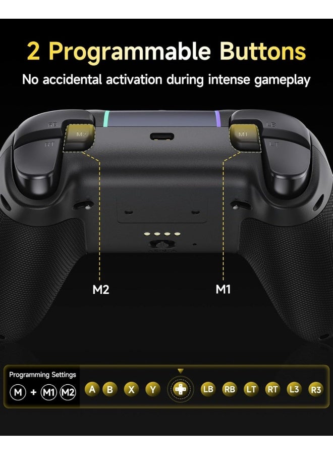 EasySMX X05 Pro Wireless PC Controller – Quiet-Press Buttons, 2-Stage Impulse Triggers, 2 Programmable Buttons, Hall Joysticks, 1000mAh Battery, 1000Hz Polling Gaming Controller for PC/Switch/Android - Image 4