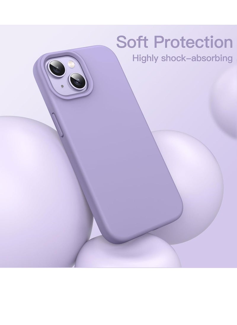 Raxoom "5-in-1 iPhone 14 (6.1-Inch) Purple Silicone Case - With 2 Screen Protectors & 2 Camera Lens Protectors" - Image 4