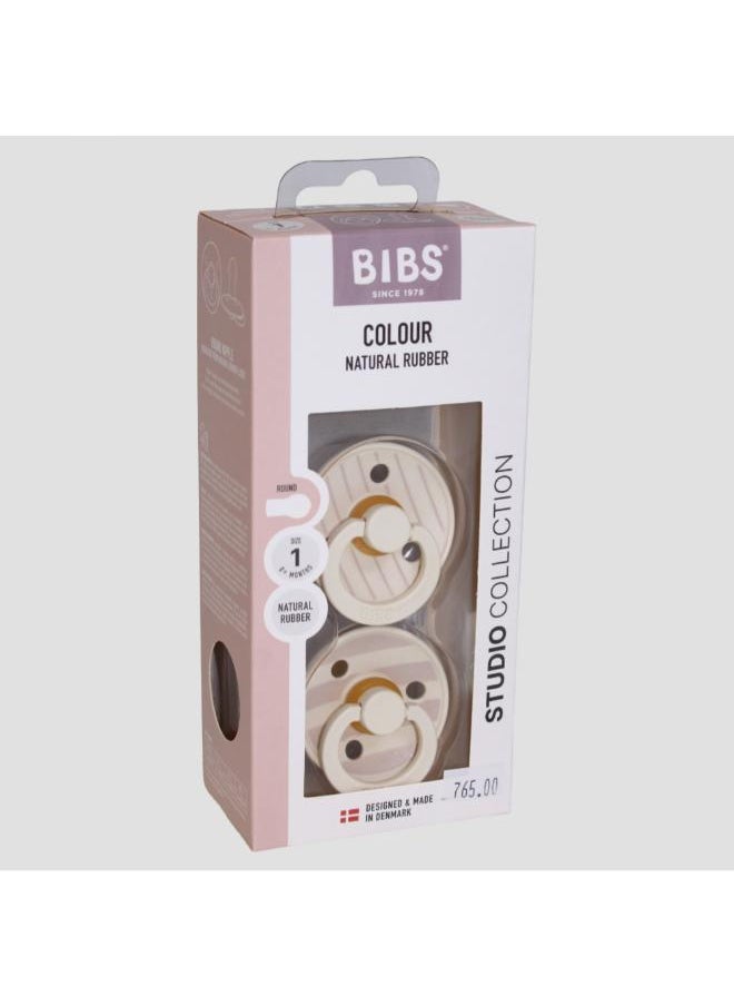 BIBS Pacifier – 2 Pack (Pin Latex, Size 1, Ivory Vanilla Mix)  - Image 1