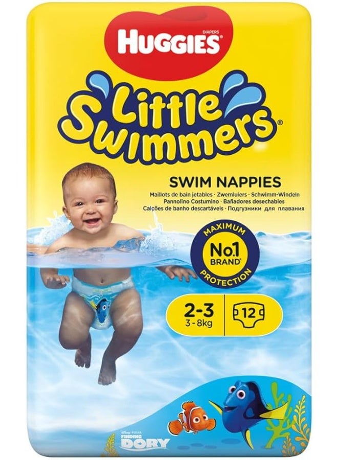 هجيز Little Swimmers Swim Nappies Size 2-3 - 3-8 kg Pack Of 12
