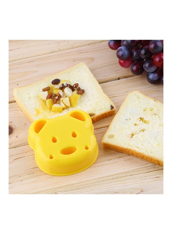 Bear Shape Sandwich Mould Maker Yellow 3.7x3.3x1.1inch  - Image 2