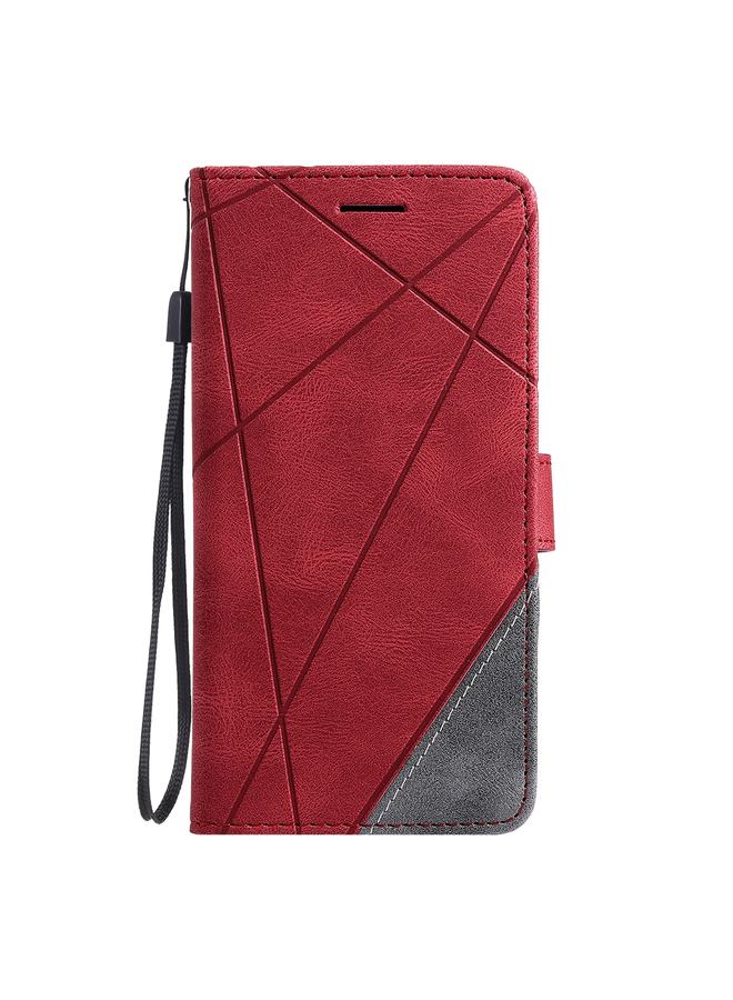 erorex Case For OPPO Realme 8 4G Skin Feel Splicing Horizontal Flip Leather Case with Holder & Card Slots & Wallet & Photo Frame - Image 2