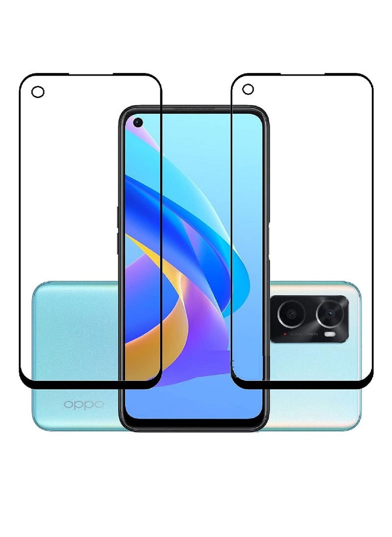 Super 2 Pieces Tempered Glass Screen Protector 5D Designed For Oppo A76 Full Glue Edge to Edge Full Screen Coverage And Bubble Free - Image 1