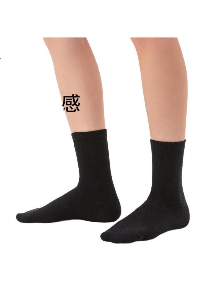 Briars Disposable Men's Mid-calf Socks, No-wash Daily Disposable, Antibacterial, Odor-resistant, Breathable, Athletic Socks, Black, 20 Pairs - Image 2