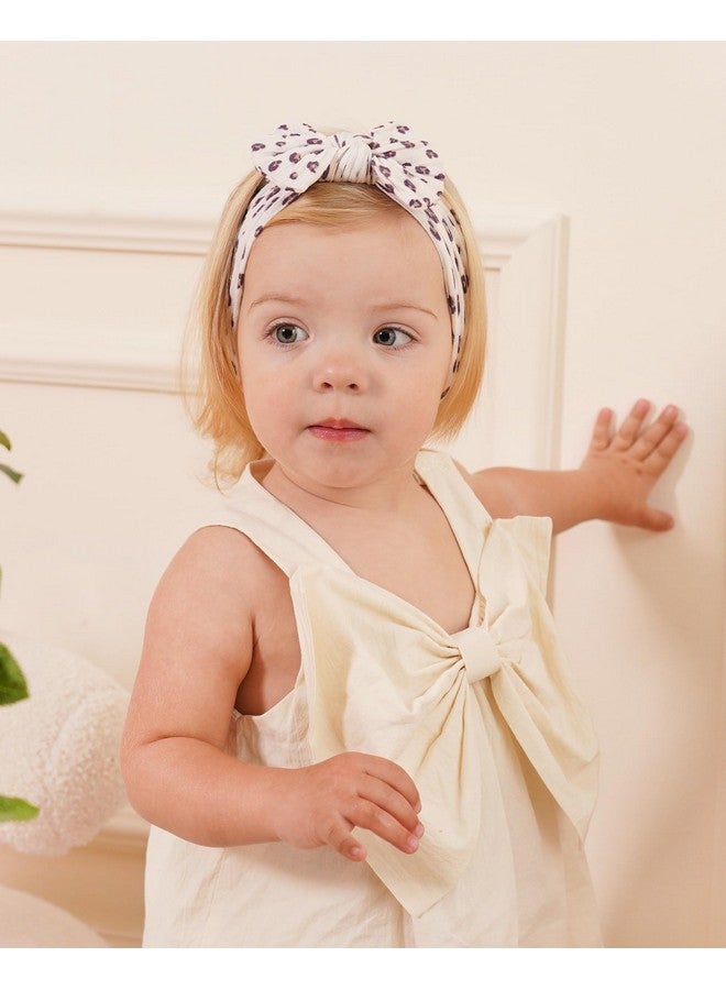 jollybows 6pcs Baby Nylon Headbands Hair Bow Elastics Hairbands Hair Accessories for Baby Girls Newborn Infant Toddlers Kids (Upgrade patterns colors) - Image 3