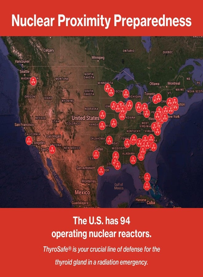 أقراص يوديد البوتاسيوم ثايروسيف 130 ملغ (أقراص KI) - اليود للحماية من الإشعاع في حالات الطوارئ | معدات النجاة من التلوث الإشعاعي ومستلزمات الطوارئ لمجموعات الاستعداد | 20 قرصًا - Image 2