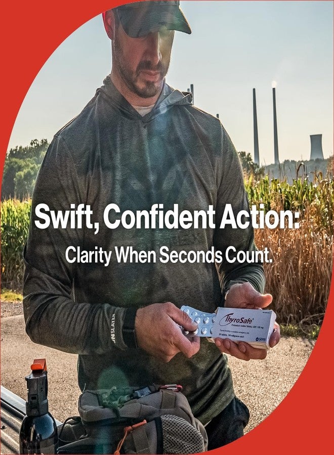 أقراص يوديد البوتاسيوم ثايروسيف 130 ملغ (أقراص KI) - اليود للحماية من الإشعاع في حالات الطوارئ | معدات النجاة من التلوث الإشعاعي ومستلزمات الطوارئ لمجموعات الاستعداد | 20 قرصًا - Image 3