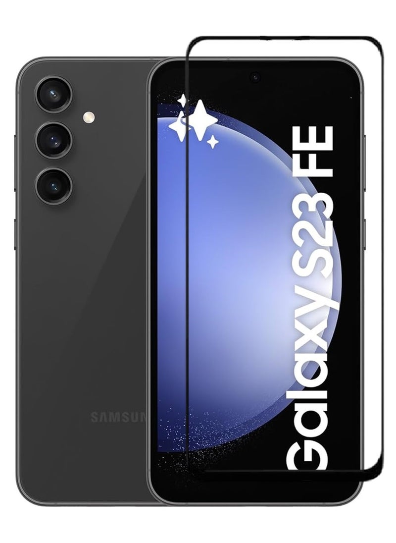 AINA Tempered Glass Screen Protector 5D Designed For Samsung Galaxy S23 FE Full Glue Edge to Edge Full Screen Coverage And Bubble Free - Image 1