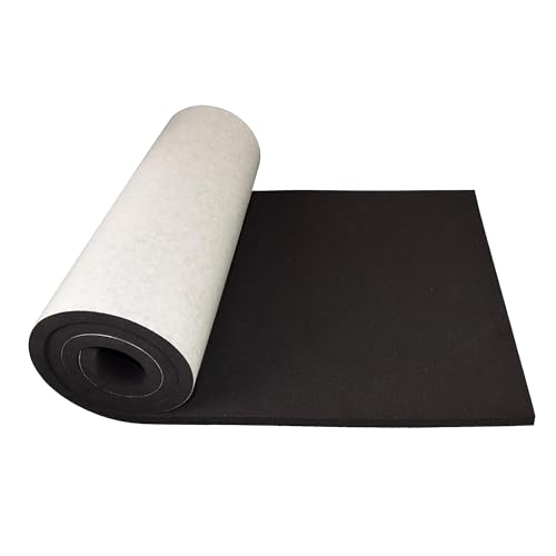 XCEL Foam Roll with Adhesive Backing – Black, 72" x 17" x 1/4" Closed Cell Foam Rubber Water Resistant Padding – Home, Marine, Garage, Auto Insulation Cosplay (72" x 17" x 1/4") - Image 1