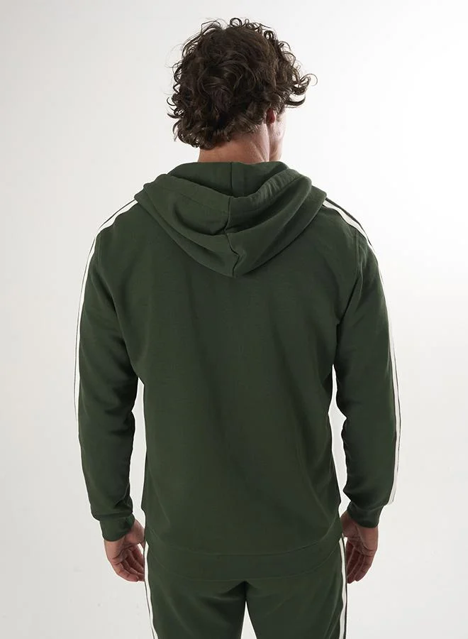 FELIX HARDY Green Full-Zip Hoody Sweatshirt for Men | Best Price UAE