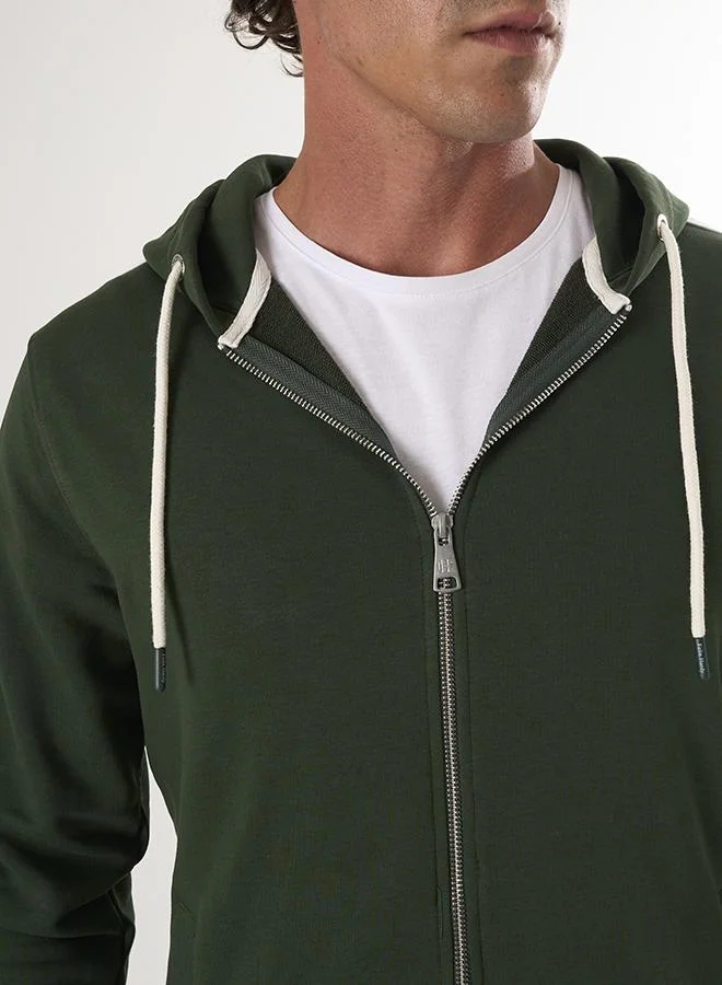 FELIX HARDY Green Full-Zip Hoody Sweatshirt for Men | Best Price UAE