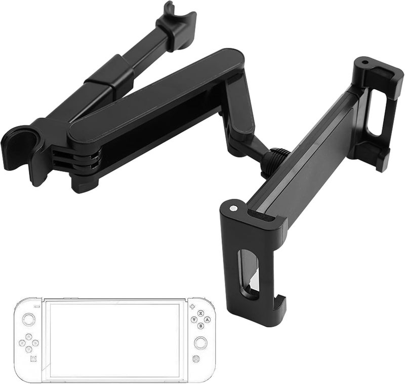 جيكريا حامل رأس السيارة من ، حامل رأس قابل لتعديل الزاوية متوافق مع Nintendo Switch/Switch OLED/Switch Lite، حامل عالمي لإكسسوارات الألعاب لمقعد السيارة ��لخلفي - Image 1