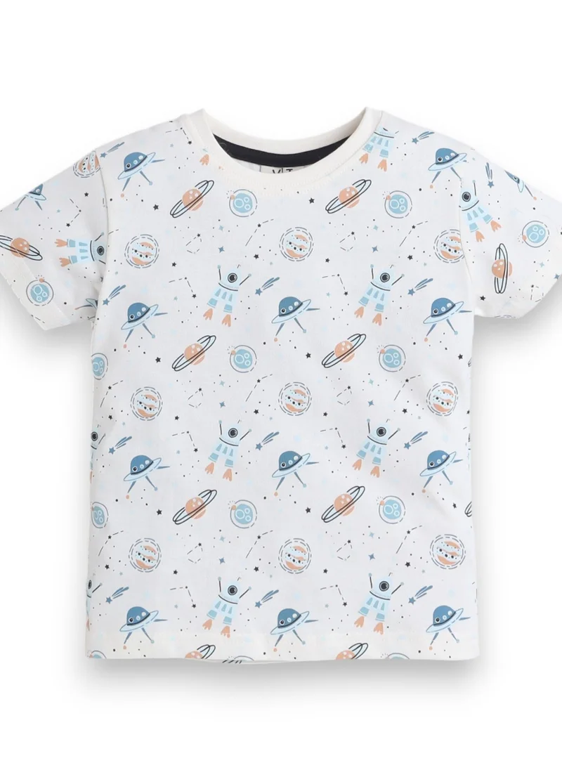 victor and jane Victor and Jane - All-Over Printed T-shirt and Shorts Pyjama Set