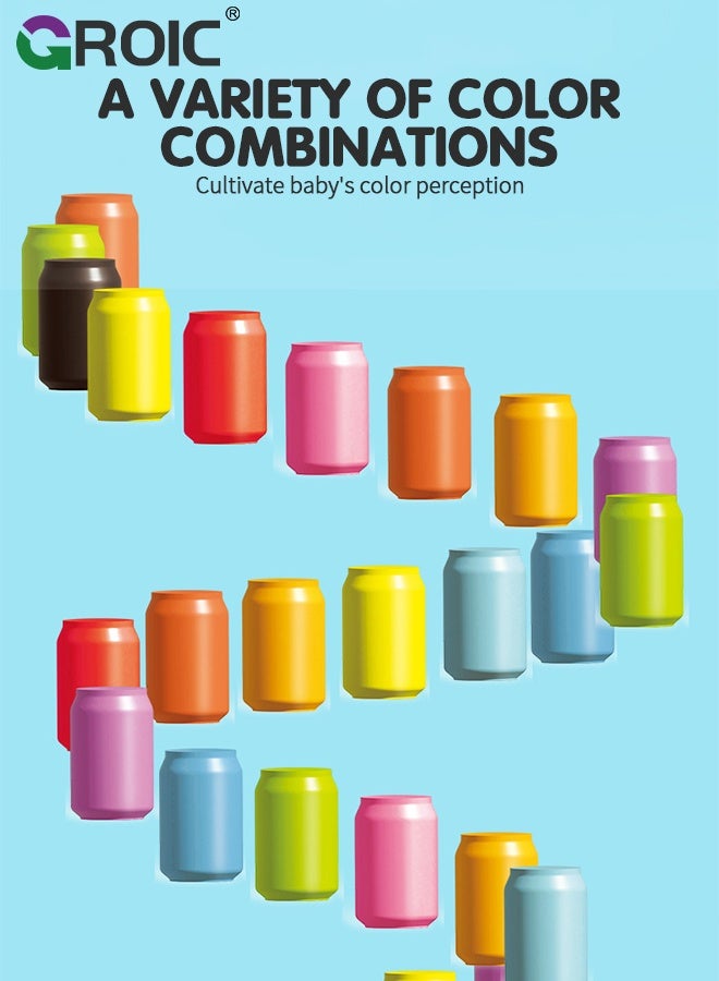 GROIC Bottle Color Match Game, Fun Family Board Game for Kids Player Bottle flip Game for Kids and Adults with 20 bottles - Image 4