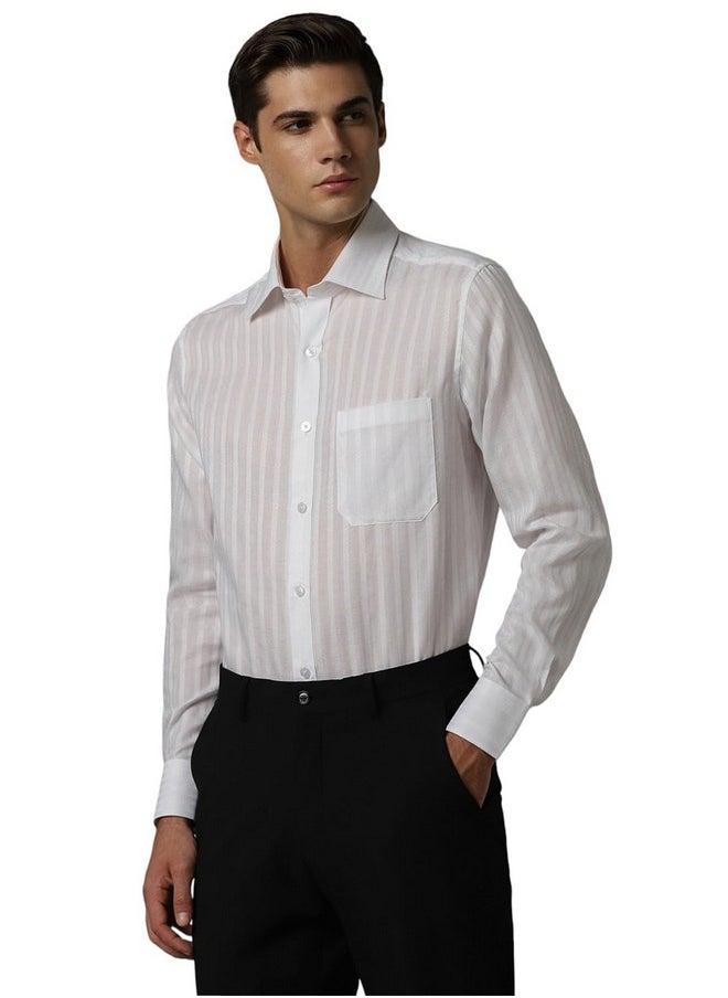 LOUIS PHILIPPE - Louis Philippe Men's Classic Fit Shirt (LPSFMCLP878911_White - Image 1
