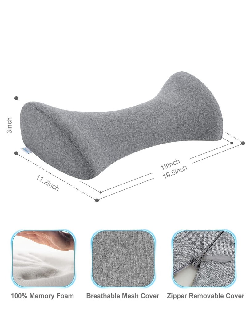 MIXDE Lumbar Support Pillow for Sleeping, Heated Lower Back Support Pillowcfor Lower Back Pain Relief, Memory Foam Back Waist Cushion for Bed and Chair - Image 2