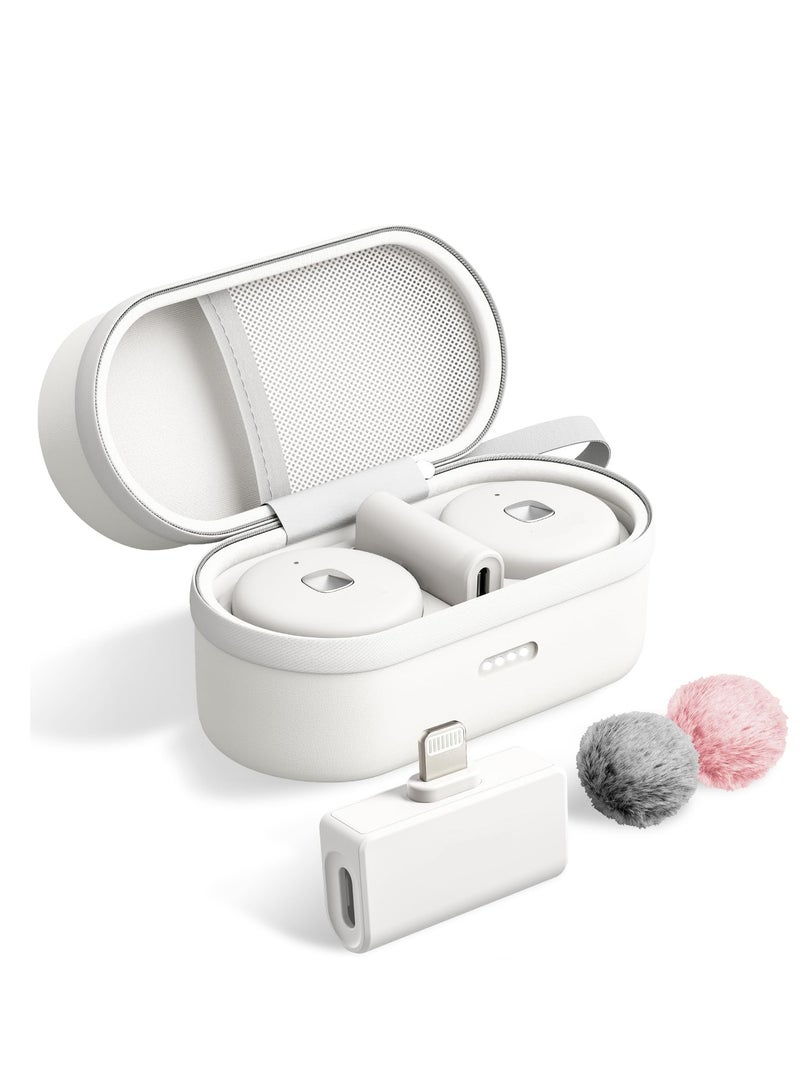 SOLARAE Wireless Lavalier Microphone for iPhone with Noise Cancellation and Magnetic Clip,18H Battery MFi Certified Lapel Mic for iPhone/iPad YouTube Vlog Video/Live Streaming - Image 1