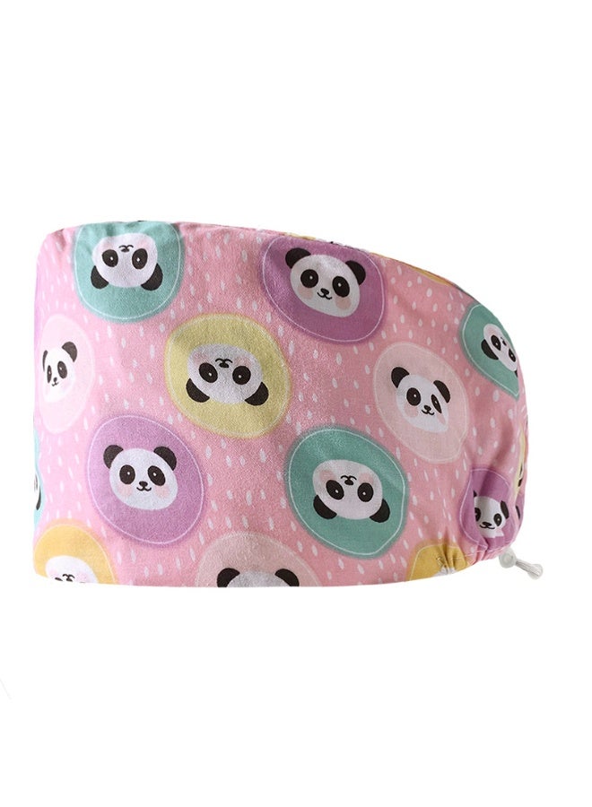 NIBEMINENT Personalized Colorful Print Cotton Hat Medical Scrubs Caps Buckle Beauty Salon Hat Lab Pet Shop HeadCover Nurse Cap Surgical Cap