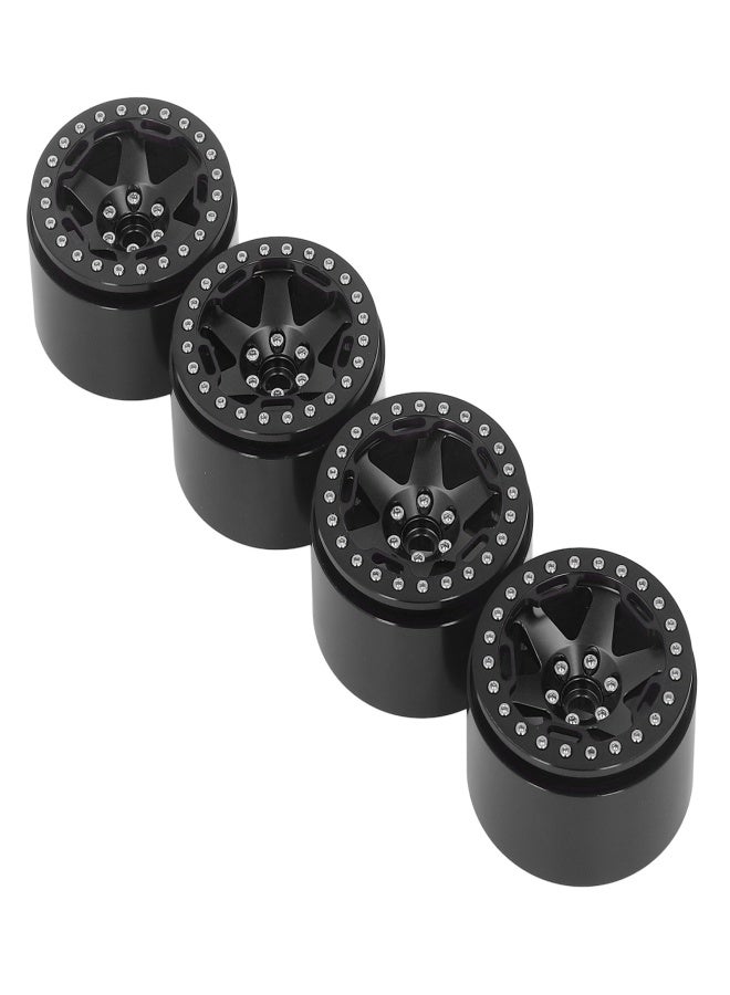 4Pcs 2.2 Inch Wheel Hubs Aluminum Alloy Wheel Hubs for 1/10 Remote Control RC Rock Crawler Car Black - Image 5