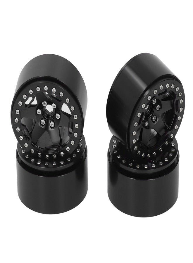 4Pcs 2.2 Inch Wheel Hubs Aluminum Alloy Wheel Hubs for 1/10 Remote Control RC Rock Crawler Car Black - Image 3