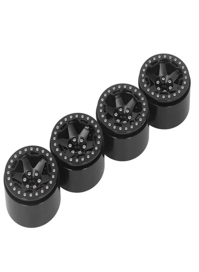 4Pcs 2.2 Inch Wheel Hubs Aluminum Alloy Wheel Hubs for 1/10 Remote Control RC Rock Crawler Car Black - Image 4