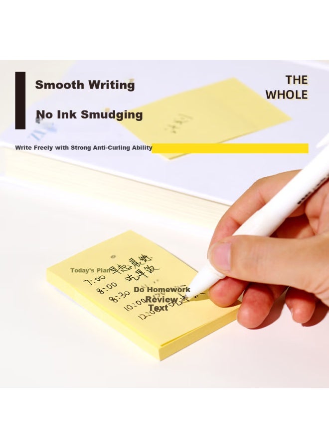 Masmarcu Morning Light Stationery Strong Adhesive Sticky Notes Labels 60 Sheets Medium Size Error Correction Memo Sticky Notes Student Notepad Office Supplies 1 Pack Ys0366 Exam Essential - Image 2